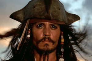 约翰尼·德普在加勒比海盗中饰演的杰克船长